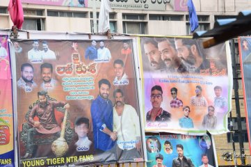 Jai Lava Kusa Movie Hungama at RTC X Roads